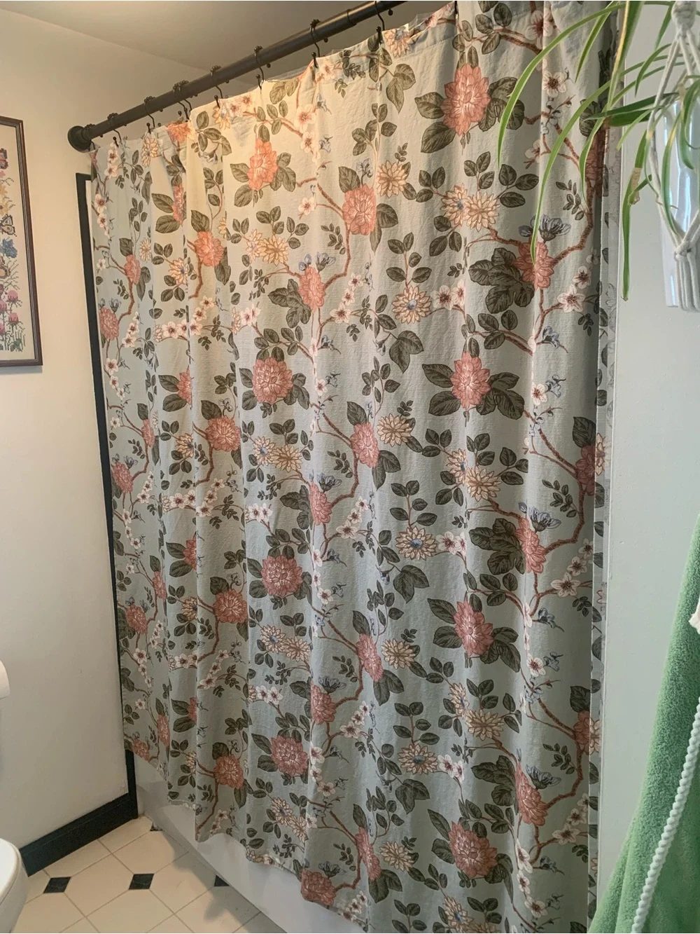 Threshold Toile Garden Shower Curtain - Sage Green